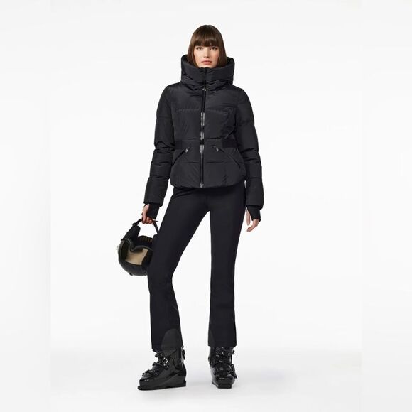 Goldbergh Lou Ski Jacket Black Waterproof Belted Down NWT US 8 (Runs Small) - Picture 2 of 13